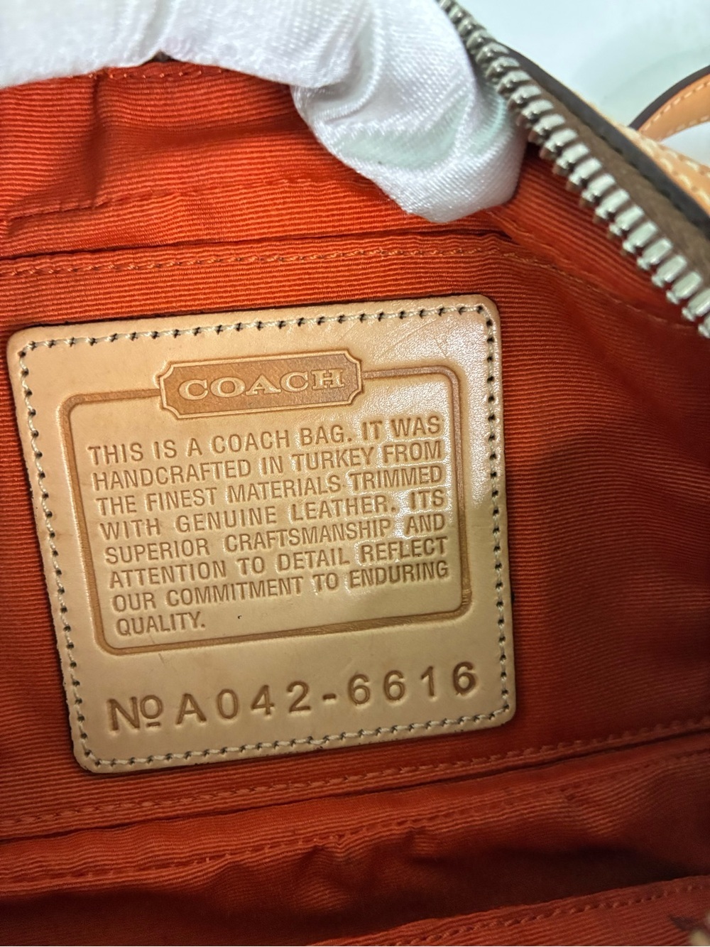 Coach Brown Signature Canvas Crossbody with Tan Leather Trim - Picture 9 of 9